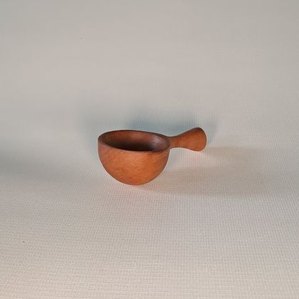 Carved Tōtara coffee scoop
